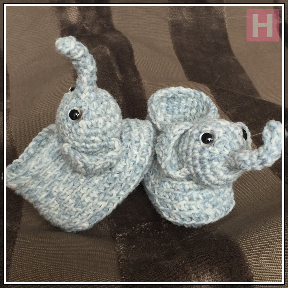 crochet elephant booties