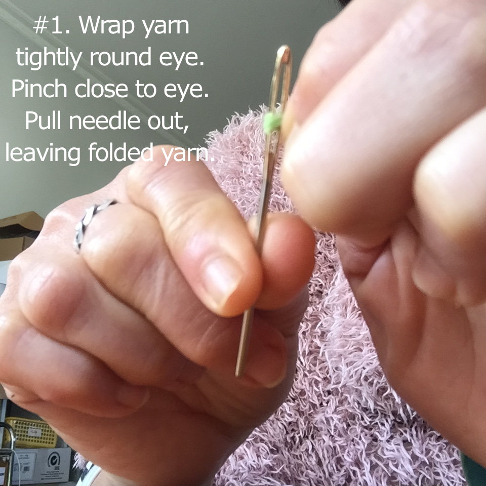 how to thread a needle with yarn