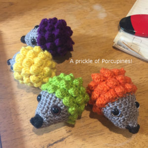 a prickle of crochet porcupines