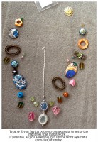 mix media necklace - the process