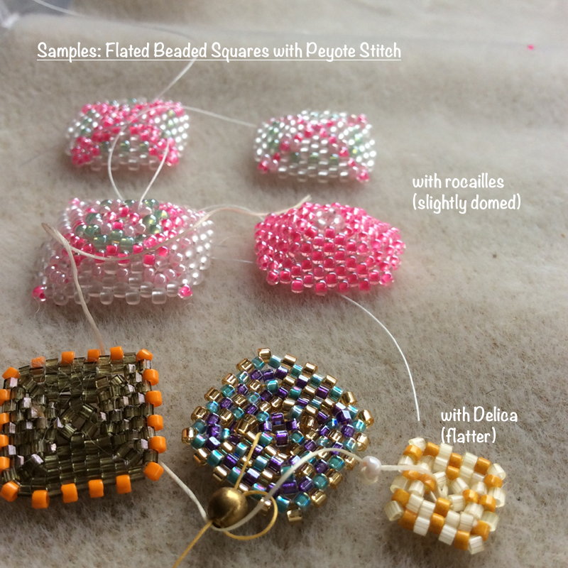 Flat Beaded Square With Peyote Stitch How To ClearlyHelena