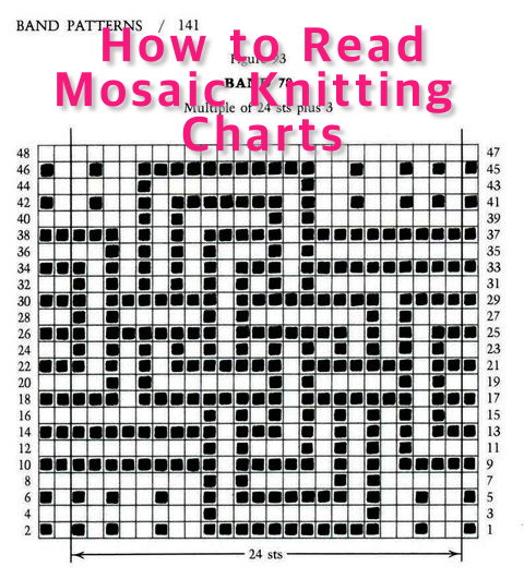 z. How to Read Mosaic Knitting Charts ・ClearlyHelena
