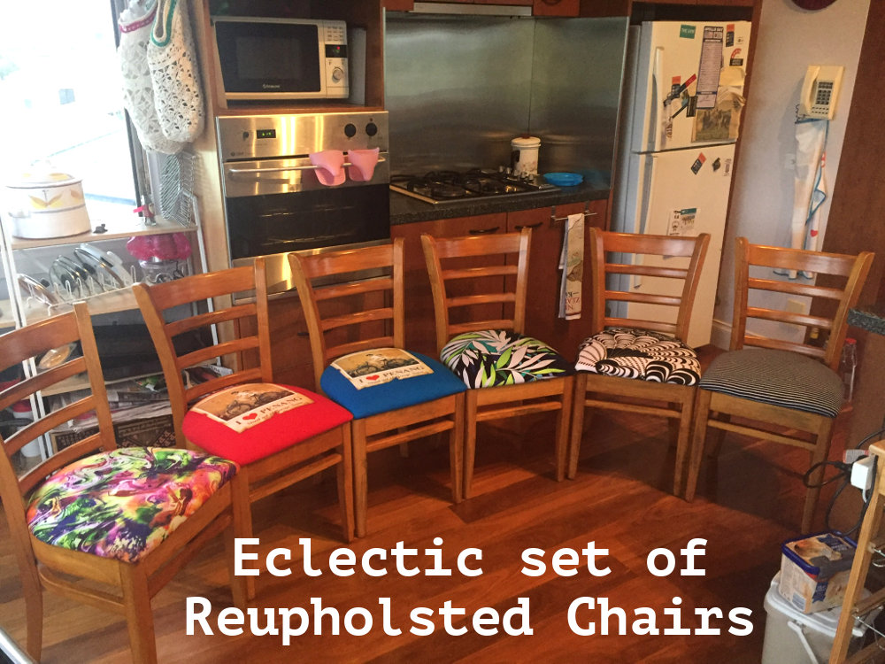 Reupholstered Chairs With T Shirts And, Is It Hard To Reupholster A Chair