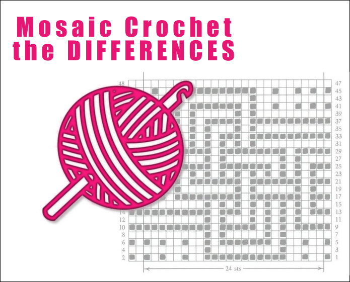 4 Beginners Guide to Mosaic Crochet - In the Round 